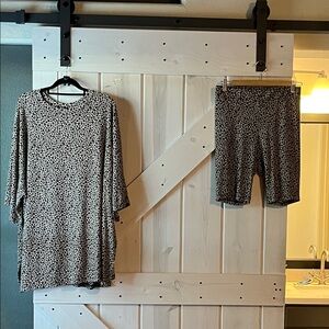 Dressed in LALA Malone Biker Set in leopard